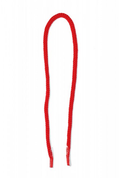 Шнур с наконечниками "крючок-прозрачный" для пакетов, Красный, 4 мм, 100 шт